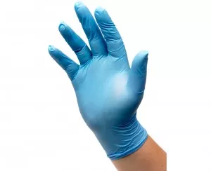 Blue Vinyl Food Safe Gloves